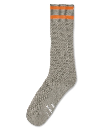  Mads Nørgaard - Woolen Bubble Strømper - Silver Birch Melange